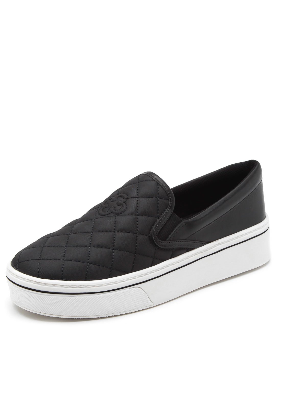 Slip on sale matelassê preto