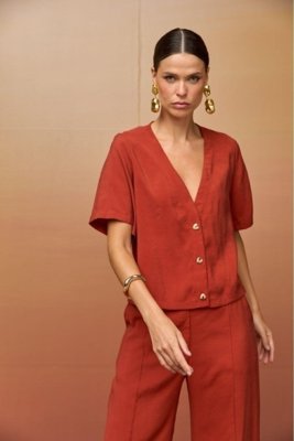 Blusa Detalhada Ritmi Studio Marrom