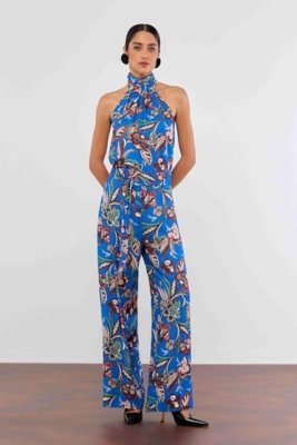 Calça Com Faixa Ritmi Studio Azul