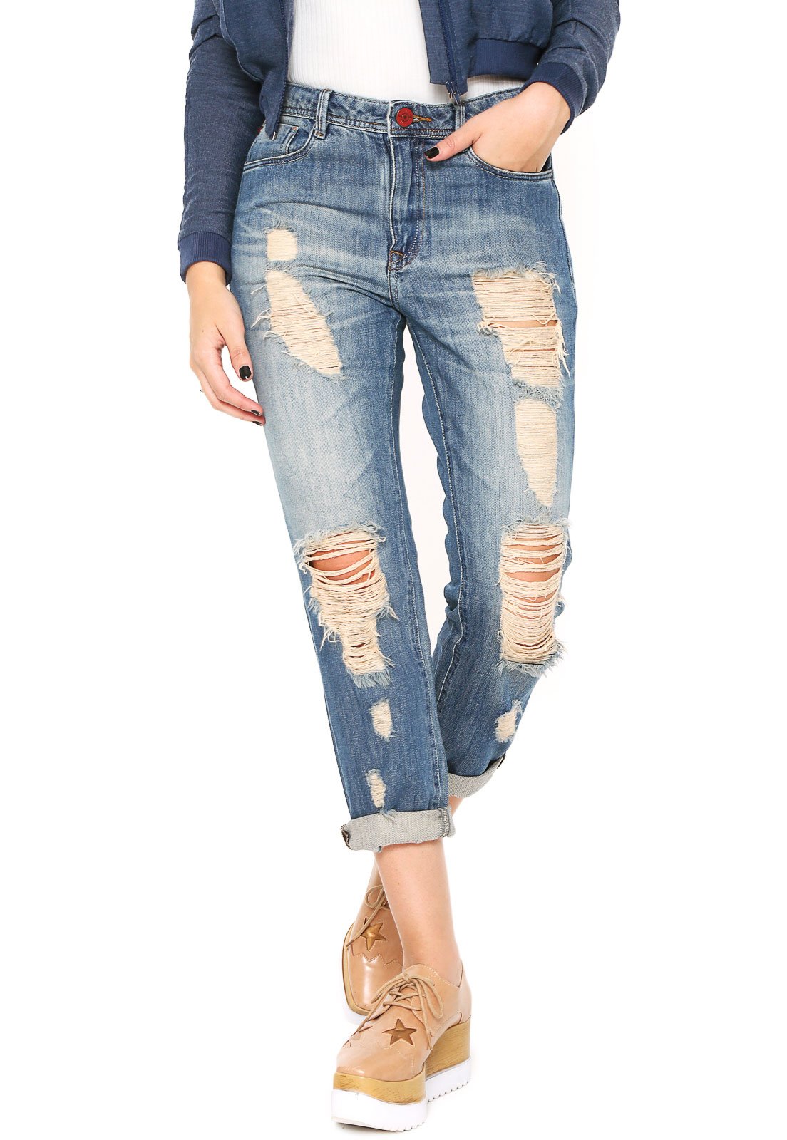 calça jeans feminina carmim
