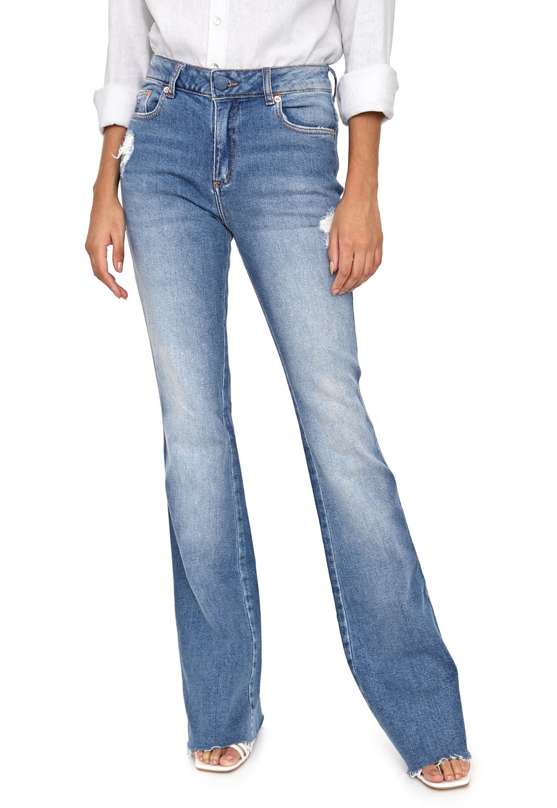 Jeans cheap carmim feminino