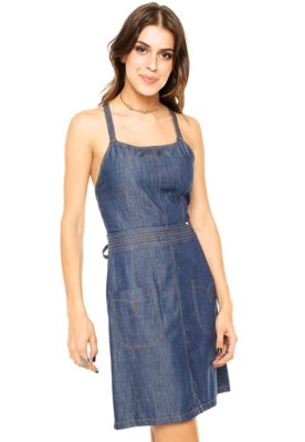 vestido jeans longo dafiti