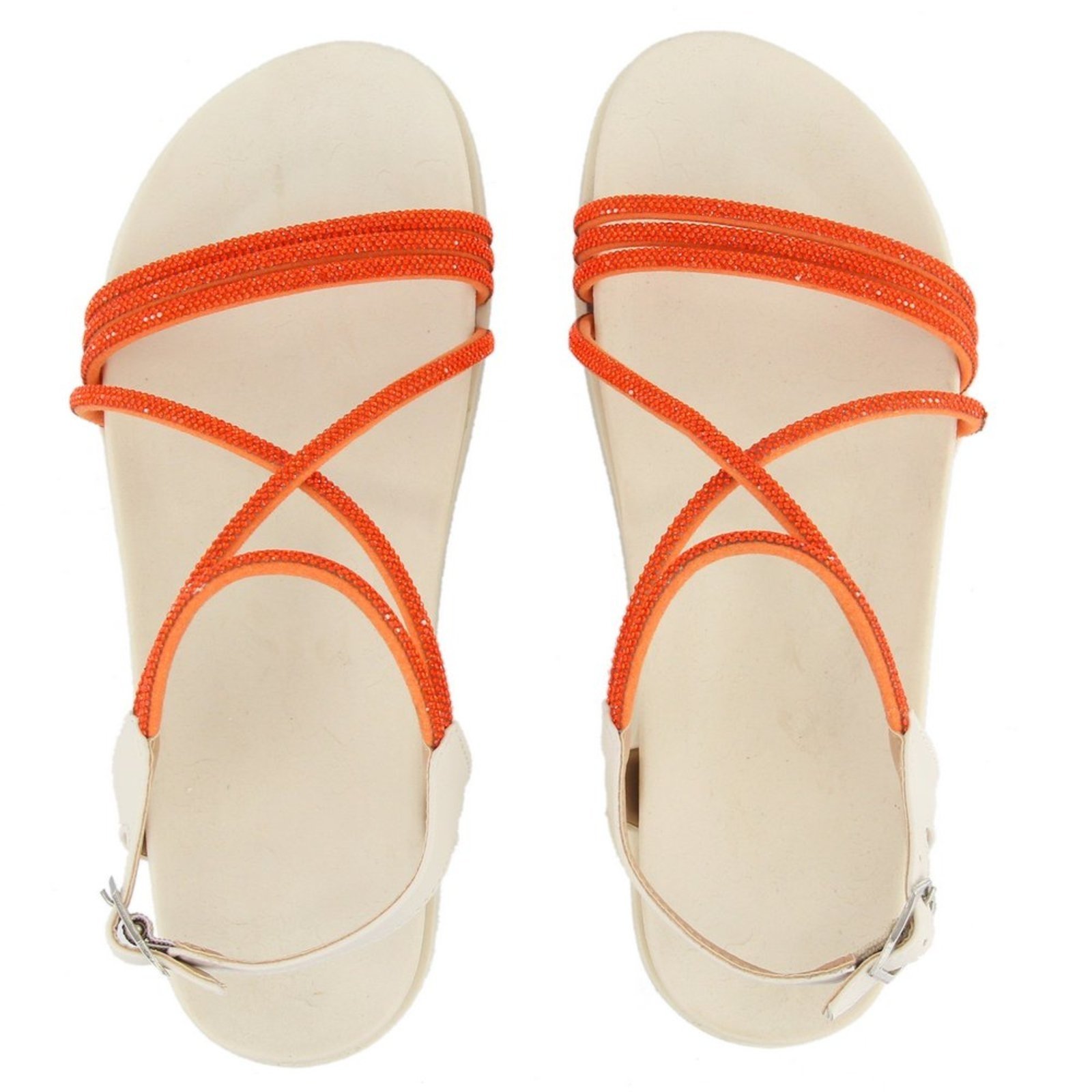 Sandália DAFITI SHOES Tiras Off-White - Compre Agora