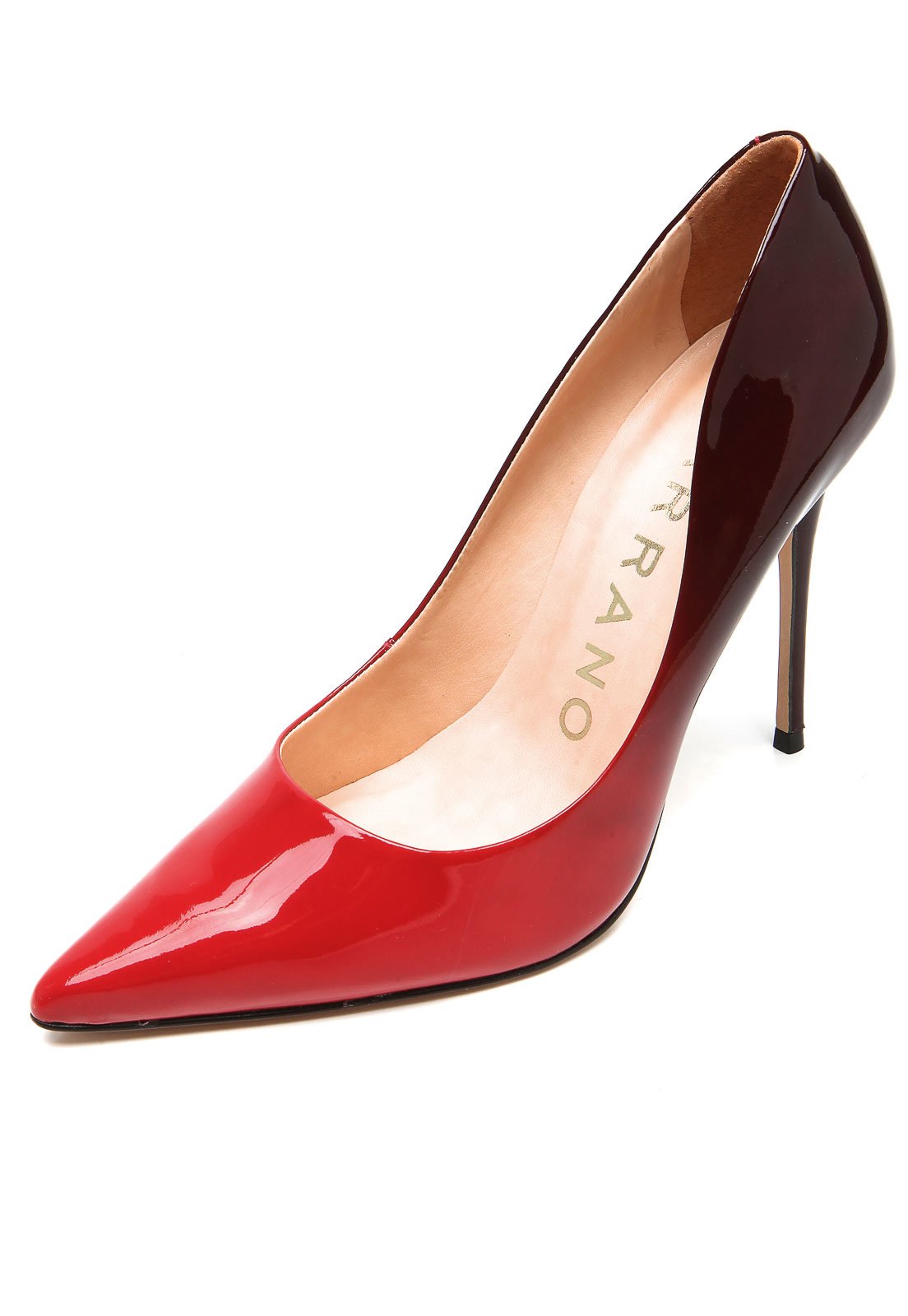 scarpin degrade vermelho