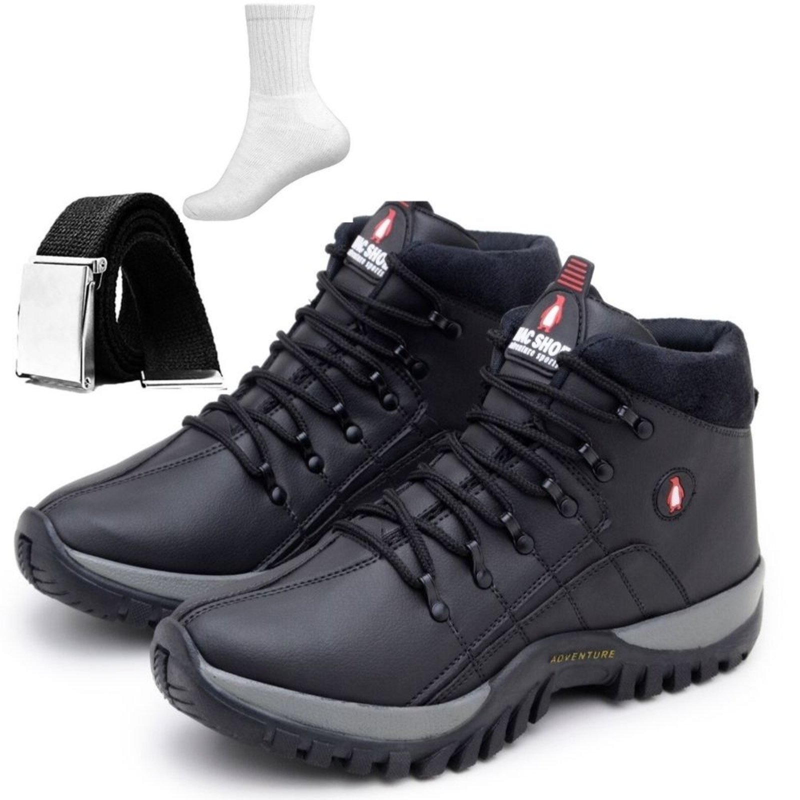 bota coturno masculina adventure cano médio solado trekking