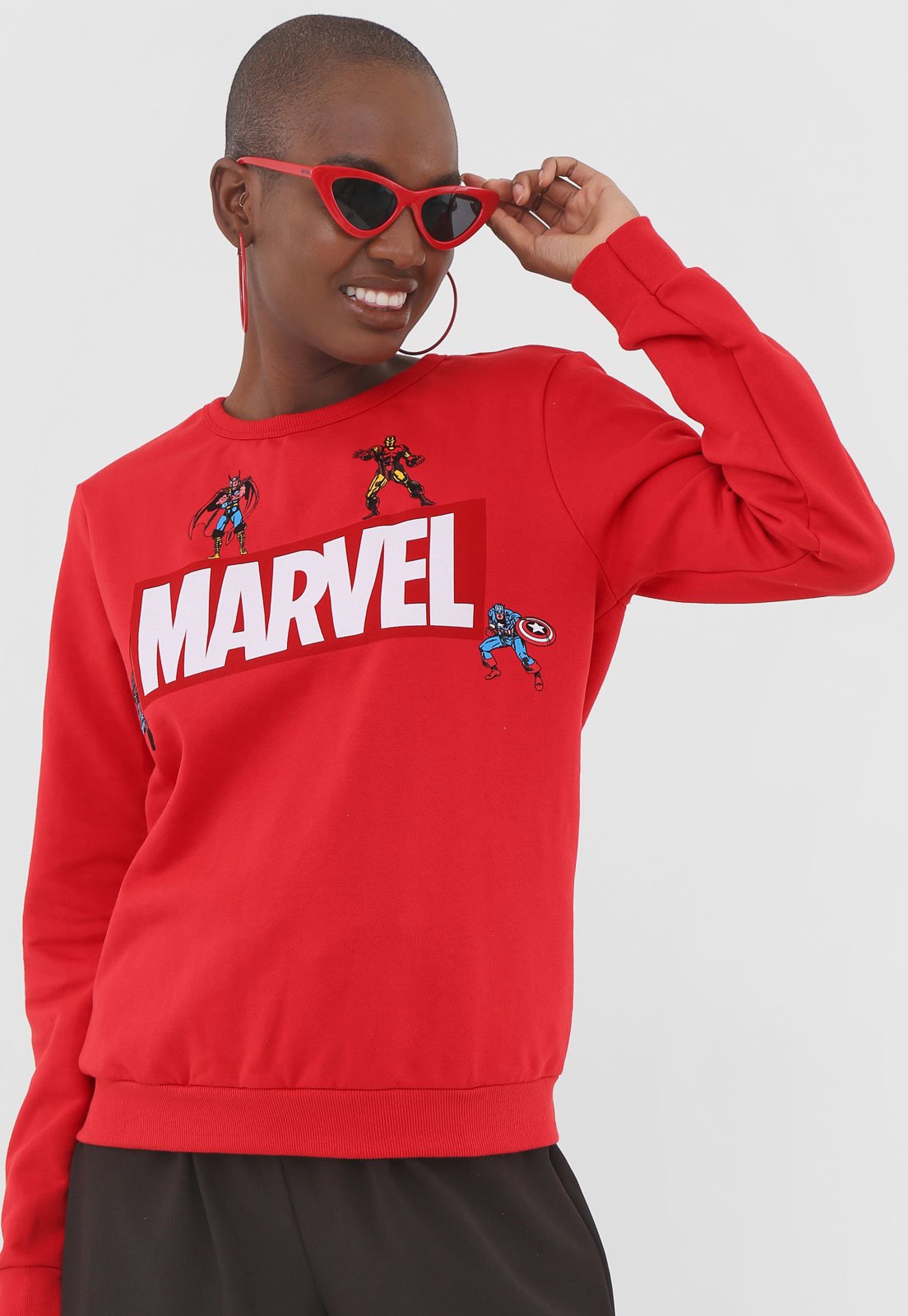 moletom marvel vermelho