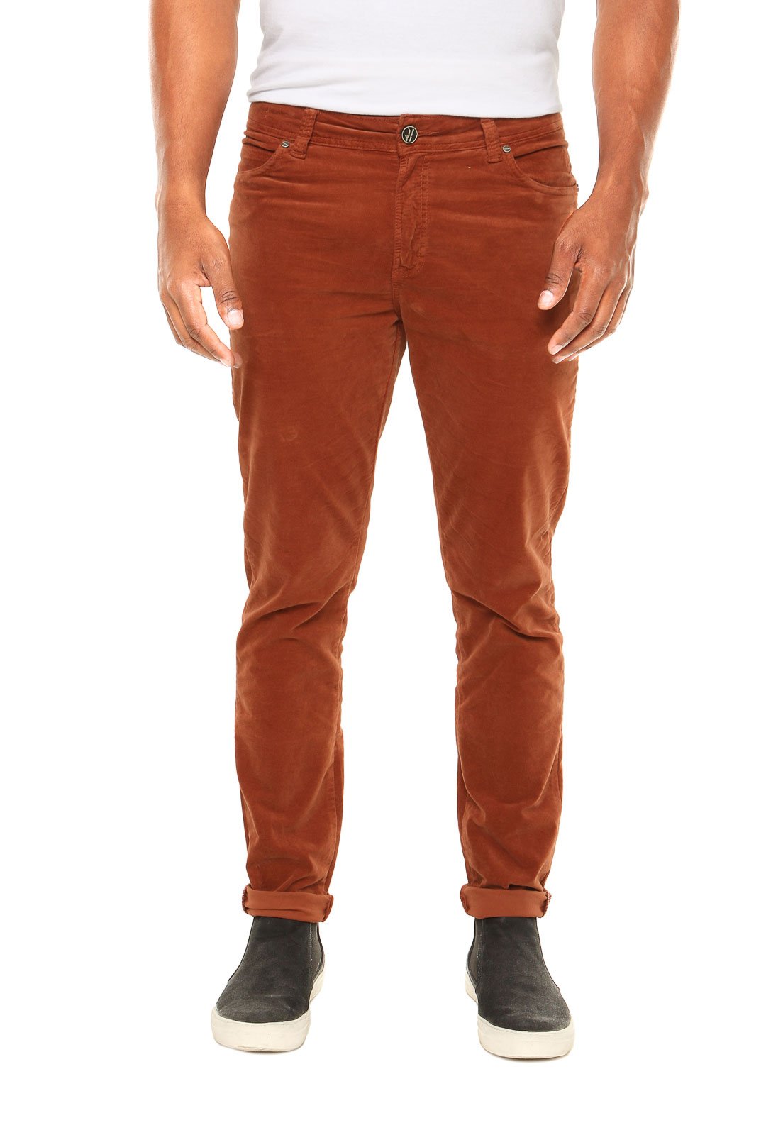 calça camurça masculina