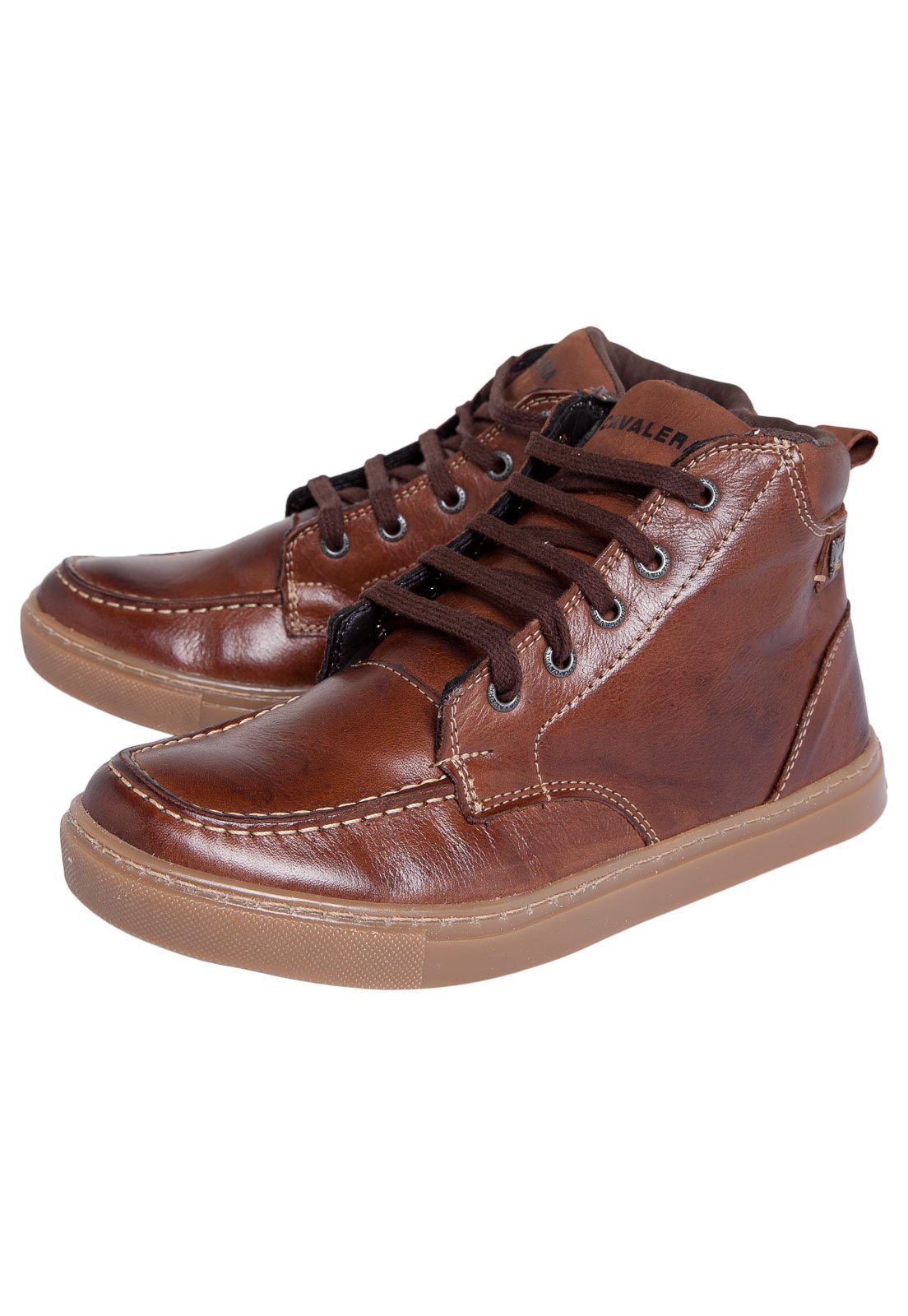 tenis cavalera cano alto marrom