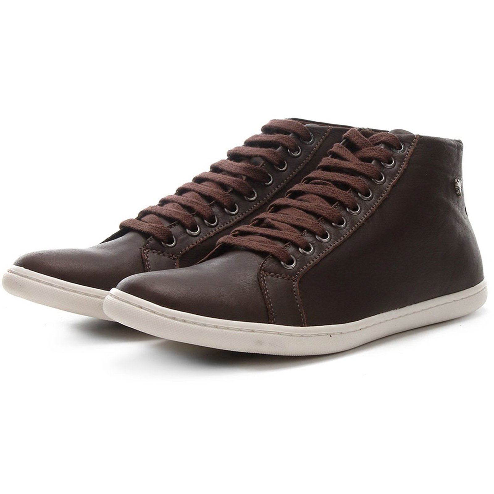 tenis cavalera cano alto marrom