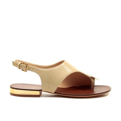Rasteira Couro Creme Cecconello 2918001-1