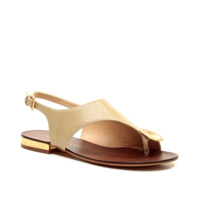 Rasteira Couro Creme Cecconello 2918001-1
