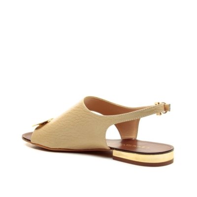Rasteira Couro Creme Cecconello 2918001-1