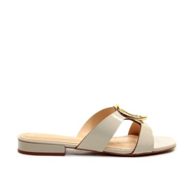 Rasteira Couro Off White Cecconello 2498004-17