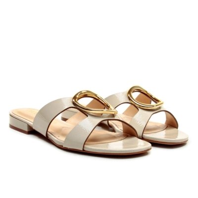 Rasteira Couro Off White Cecconello 2498004-17