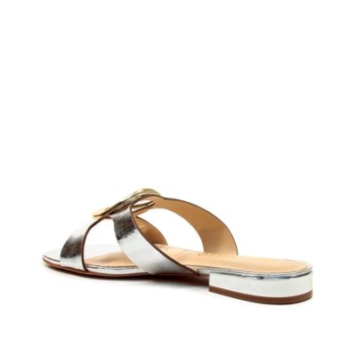 Rasteira Couro Prata Cecconello 2498004-16