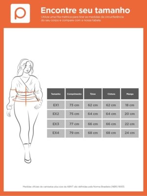 Blusa Manga Curta Plus Size Feminina ROSA