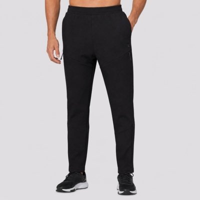 Calça Champion Tech Diagonal Zip Logo Preto