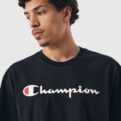 Camiseta Champion Athletic Script Logo Ink - BLACK