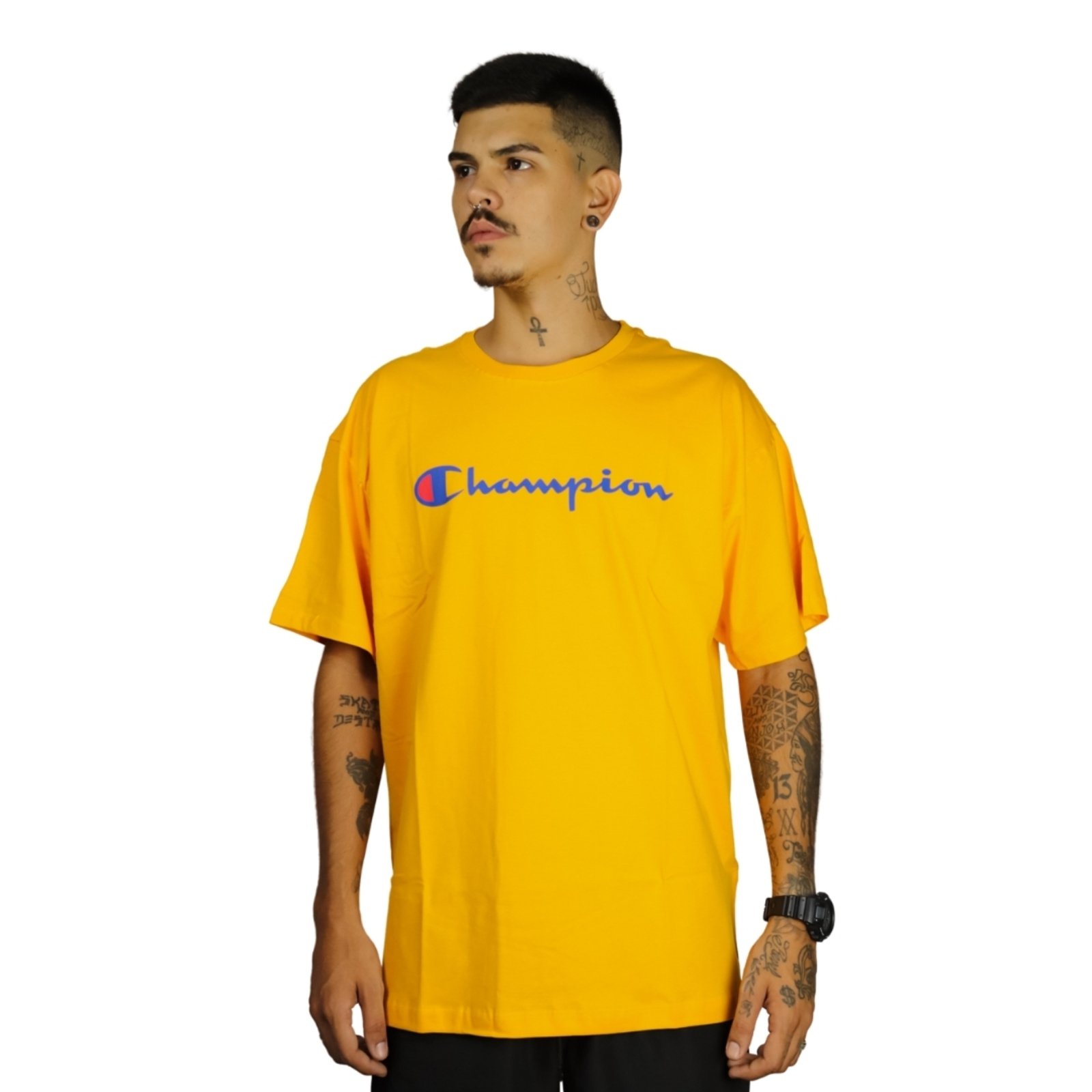 Camiseta Champion Script Logo Branco - Compre Agora