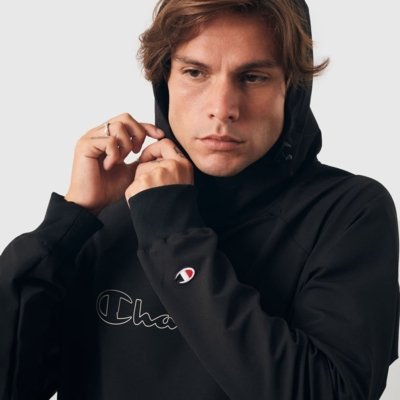 MOLETOM CHAMPIOM ACTIVE TECH HOODIE OUTLINE SCRIPT LOGO
