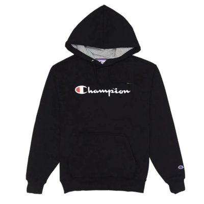 Moletom Canguru Champion Athletic Powerblend Script Logo Ink - BLACK