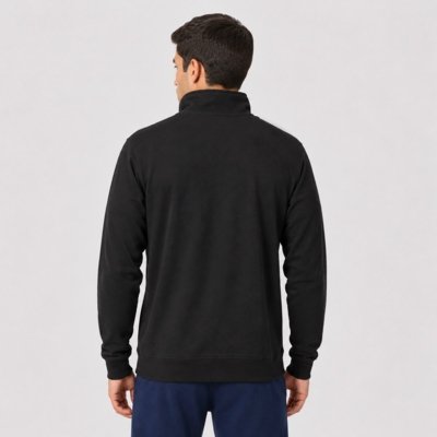 Moletom Champion Quarter Zip Mini Script Logo Preta