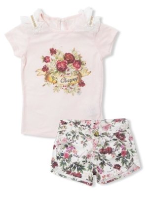Conjunto Charpey 2 pças Floral Rosa Menor preço em Conjunto Charpey 2 pças Floral Rosa