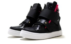 Tênis Cano Alto Fitness Cheia De Marra Preto/Pink Menor preço em Tênis Cano Alto Fitness Cheia De Marra Preto/Pink