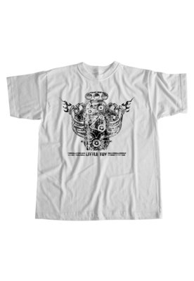 Camiseta Cheiro de Gasolina Little Toy Branca Menor preço em Camiseta Cheiro de Gasolina Little Toy Branca
