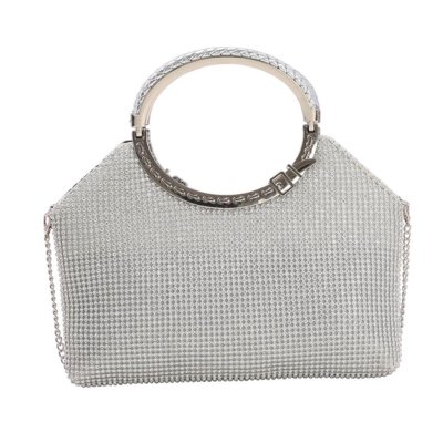 silver rhinestone handbolsas