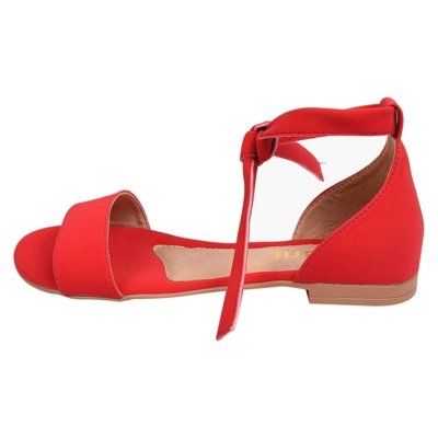 Sandália Chiquiteira Rasteira Nobuck Vermelho Menor preço em Sandália Chiquiteira Rasteira Nobuck Vermelho