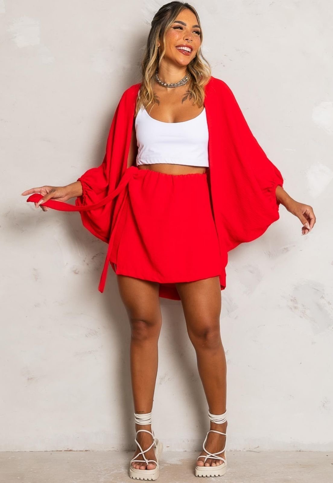 Vestido e hot sale kimono