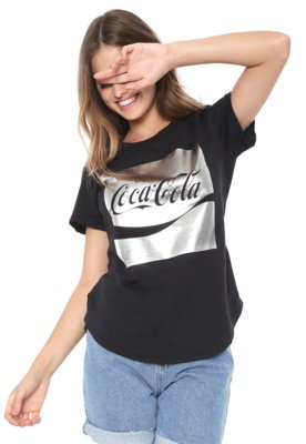 blusa coca cola preta