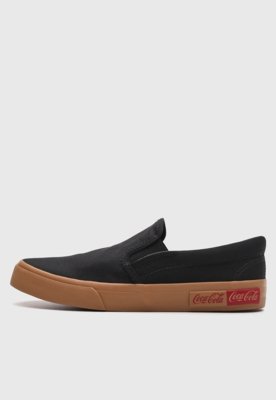 Slip On Coca Cola Shoes Bicolor Preto Menor preço em Slip On Coca Cola Shoes Bicolor Preto