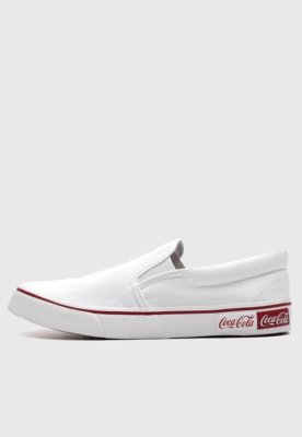 Slip On Coca Cola Shoes Color Branco Menor preço em Slip On Coca Cola Shoes Color Branco