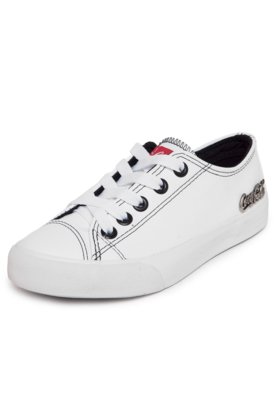 tênis coca cola basket floater flatform feminino branco