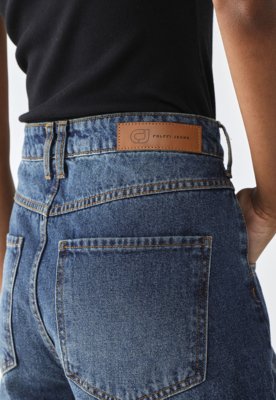 Bermuda Jeans Colcci Reta Cargo Azul
