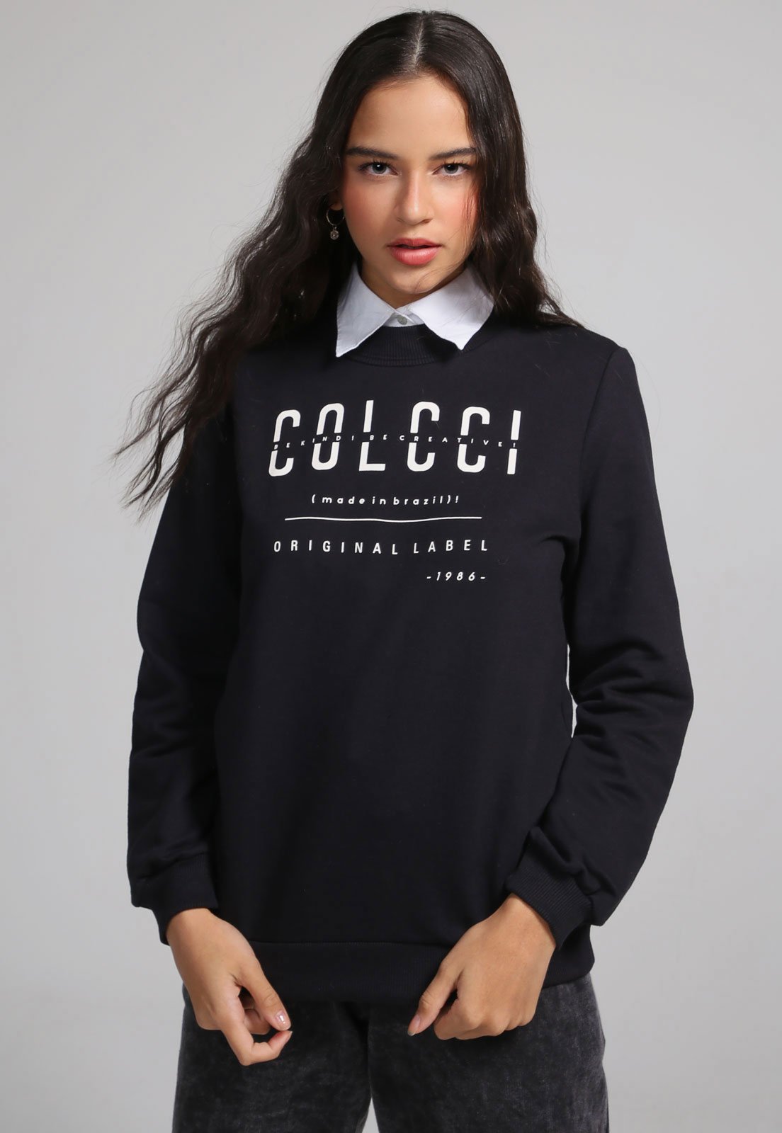 Blusa Moletom Colcci Dafiti Moletom Feminino Blusa Colcci Feminina - Main Image