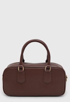 Bolsa Feminina Colcci Estruturada Retangular Marrom