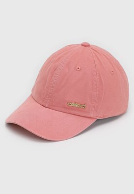 Boné Colcci Aba Curva Logo Metalizado Rosa