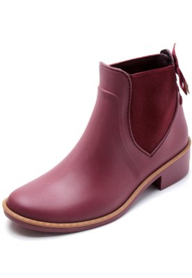 bota chelsea colcci amarração vinho