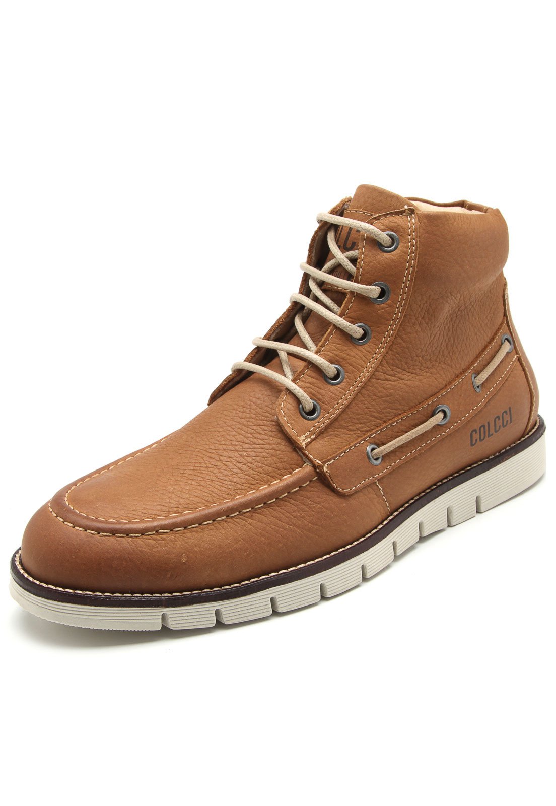 bota colcci lettering caramelo