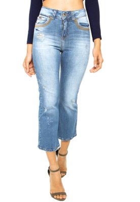 capri jeans cintura alta