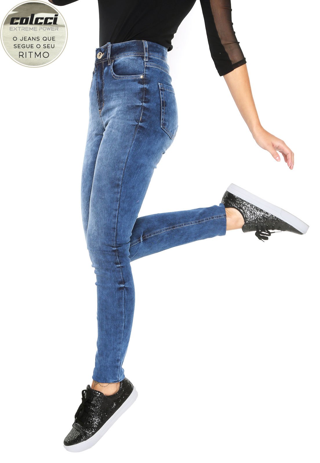 calça jeans colcci cintura alta