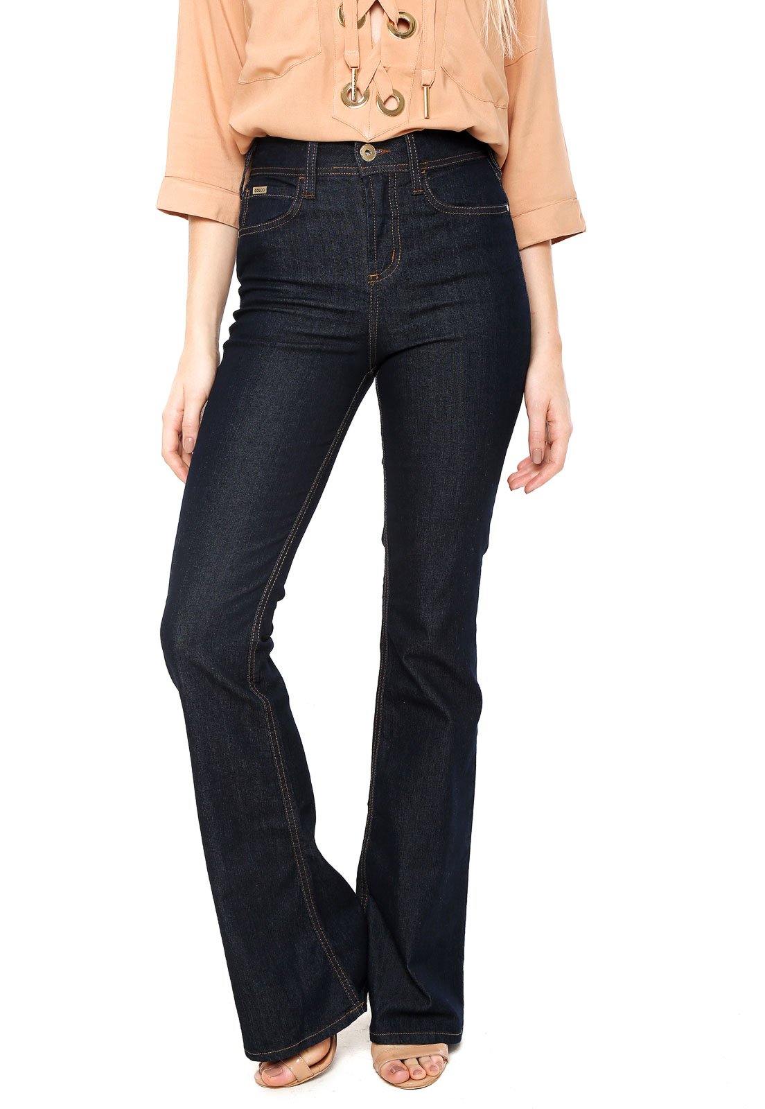 calça flare colcci