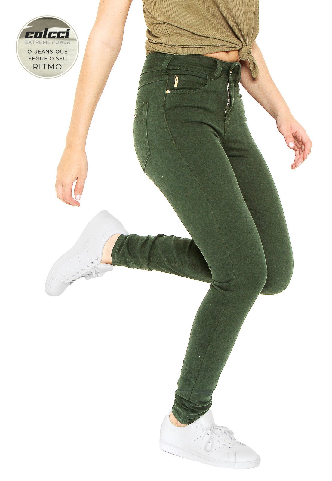 calça verde colcci feminina