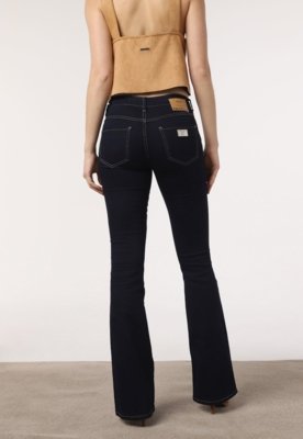 Calça Jeans Colcci Flare Lisa Azul-Marinho