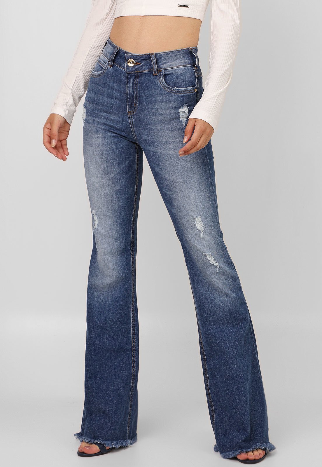 Calça jeans best sale colcci destroyed