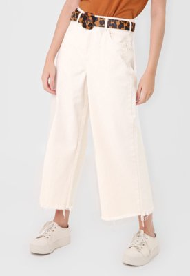 Calça pantacourt hot sale off white