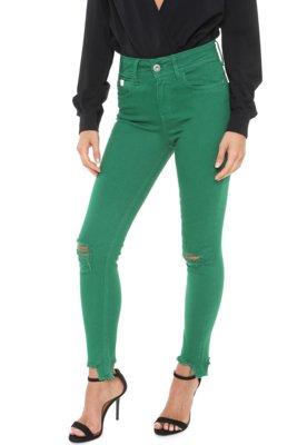 Calça Sarja Colcci Skinny Bia Verde Menor preço em Calça Sarja Colcci Skinny Bia Verde